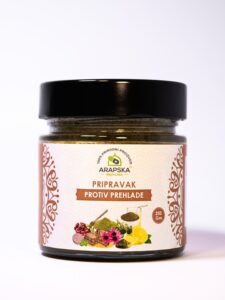 Prirodni pripravak protiv prehlade sadrži Manuka med i biljne ekstrakte koji jačaju imunitet i pomažu kod simptoma prehlade i grlobolje.