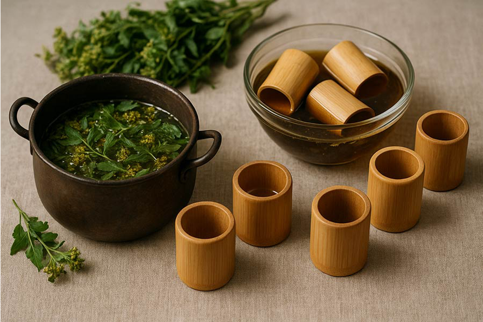 biljni cupping - poboljšanje cirkulacije — poticanje krvotoka, mikrocirkulacija, bolja prokrvljenost, revitalizacija tkiva